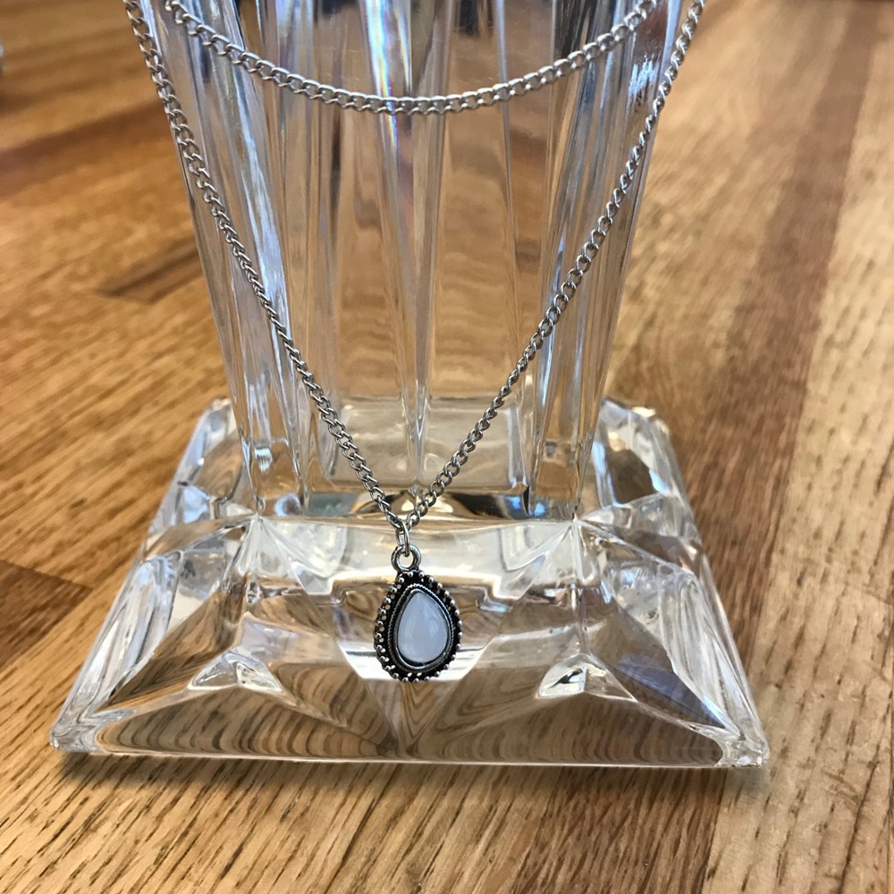 Bohemia Silver Plate Water Drop Choker Necklace - Picture 4 of 7